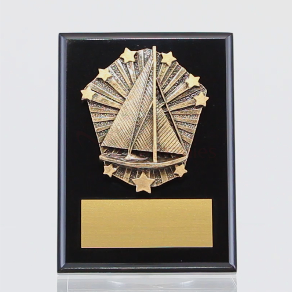 Cosmos Sailing Black Plaque 150mm